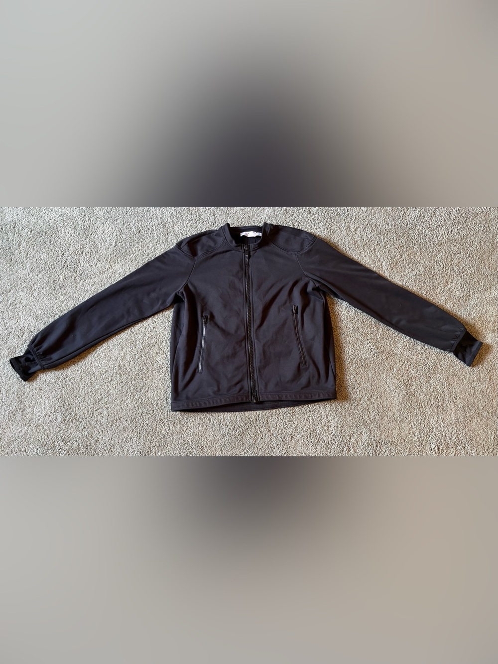 Adidas Stella McCartney Black Full Zip Jacket Womens Size L Athleisure Athletic